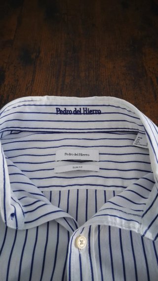 Camisa Pedro del Hierro rayas azul/blanco