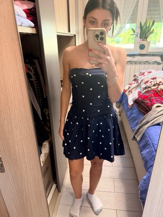 Vestito Hollister pois senza spalline