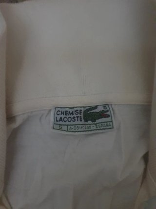 Polo Lacoste Blanco Flores
