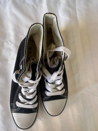 Scarpe tela alte nere