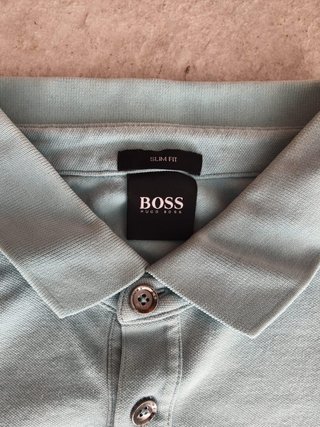 Polo BOSS Slim Fit Verde Agua Premium