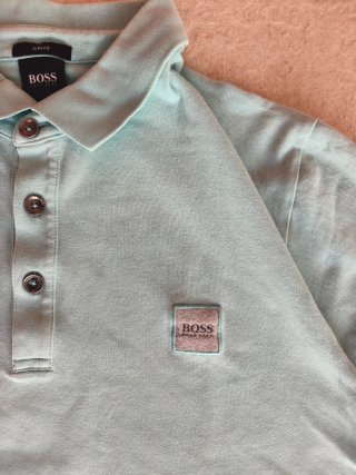 Polo BOSS Slim Fit Verde Agua Premium