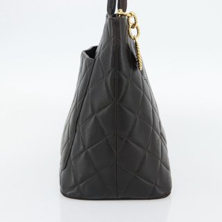 CHANEL Matelasse Reprint Tote Bag Lamb Skin Black