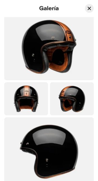 Casco Bell Custom  Negro brillo y Bronce