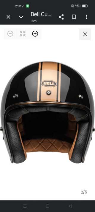 Casco Bell Custom  Negro brillo y Bronce