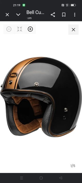 Casco Bell Custom  Negro brillo y Bronce
