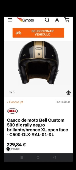 Casco Bell Custom  Negro brillo y Bronce