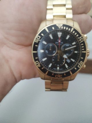 Reloj Jaguar Cronógrafo Dorado Negro