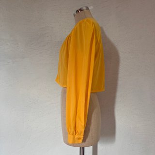 Blusa Vintage Anni '80 Cropped Giallo