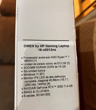 Portátil Gaming HP OMEN 16