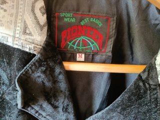 Chaqueta ante negra flecos Talla M