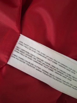 Chaqueta Cuero Roja Talla S