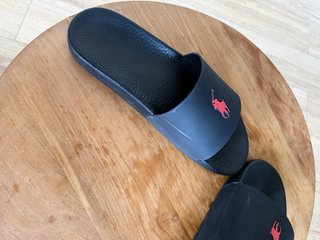 Chanclas Polo Ralph Lauren Negras Rojas