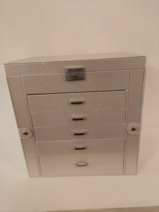 Portagioie grande XXL beige e oro