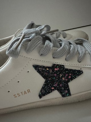 Sneakers SSTAR bianche stella glitter tg 38