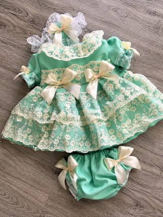 Vestidobebé niña verde