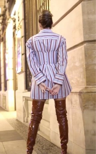 Vestido camisero con corsé a juego
