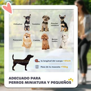 Carrito para Perros con 3 Ruedas Ventanas de Malla