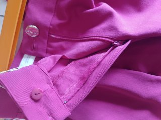 Conjunto chaleco y pantalón fucsia Zara