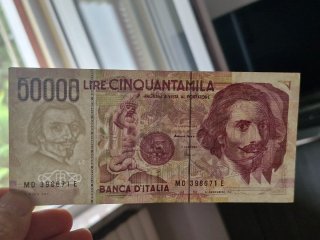 Banconota 50000 Lire Italia Bernini