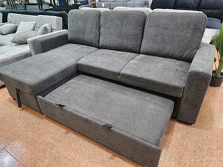 Sofá Cama Chaise Longue Gris Tela