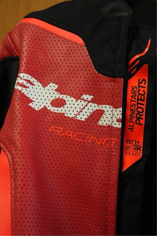 Chaqueta Alpinestars Cuero Roja Verano XL