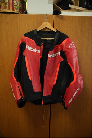 Chaqueta Alpinestars Cuero Roja Verano XL