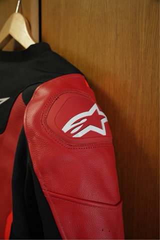 Chaqueta Alpinestars Cuero Roja Verano XL