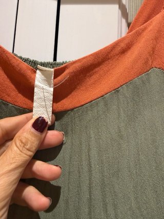 Vestido largo mujer verde y coral