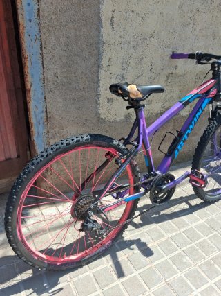 Bicicleta BTWIN Morada y Rosa