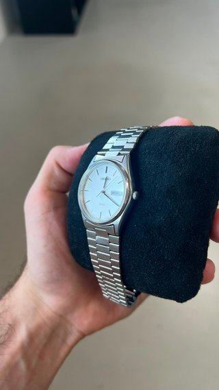 Seiko Spirit 7N48 Day-Date Quartz Prata