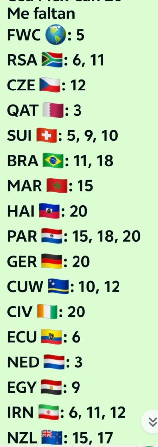 Cromos del Mundial Panini