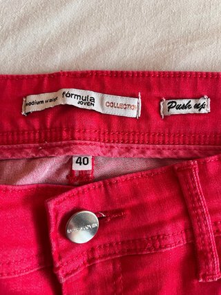 Pantalón push up mujer rojo