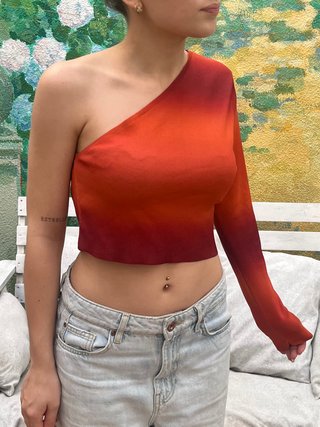 Crop Top Zara Ombré Talla M
