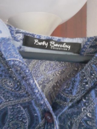 Camisa Betty Barclay Talla 42 Azul Estampada