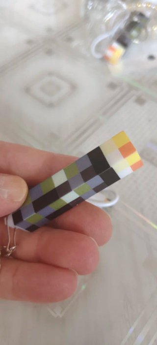 Portachiavi Torcia Minecraft Pixelata