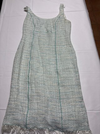Vestido + Chaqueta Bolero Tweed Menta T.40 L