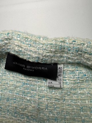 Vestido + Chaqueta Bolero Tweed Menta T.40 L