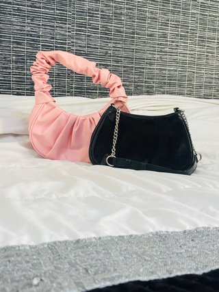 Pack 2 Bolsos Negro y Rosa