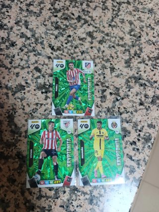 Lote 3 Cartas Fútbol Panini Kriptonita