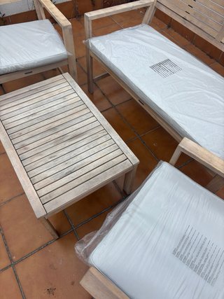 Conjunto Terraza Madera 4 Plazas