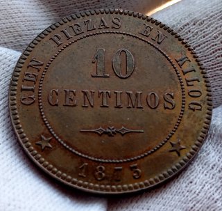 10 céntimos 1873 Andorra Escasa