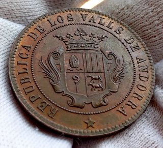 10 céntimos 1873 Andorra Escasa