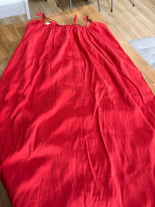 Vestido largo tirantes rojo Talla XS