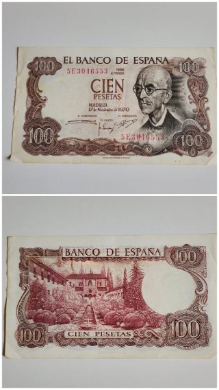 Billetes 200, 100,1000 pesetas Banco de España
