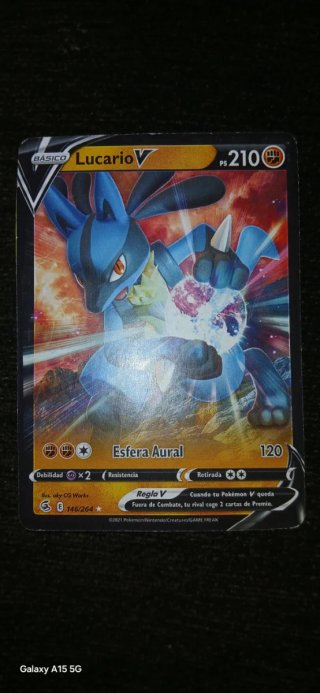 Carta Pokémon Lucario V - Esfera Aural 120 PV