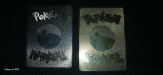 2 Cartas Metálicas Doradas