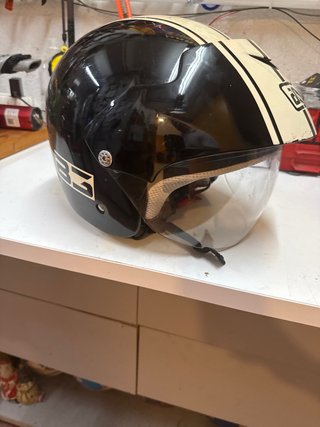 Casco Moto B3 Negro y Blanco
