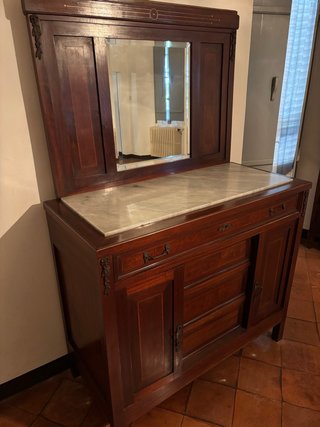 Credenza Liberty con piano in marmo