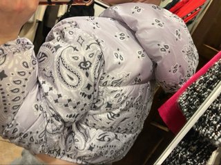 Cazadora puffer bandana lila talla única